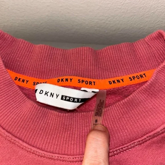 Dkny Sport Women Sweatshirt Small Size S Maroon Pink - Picture 6 of 7